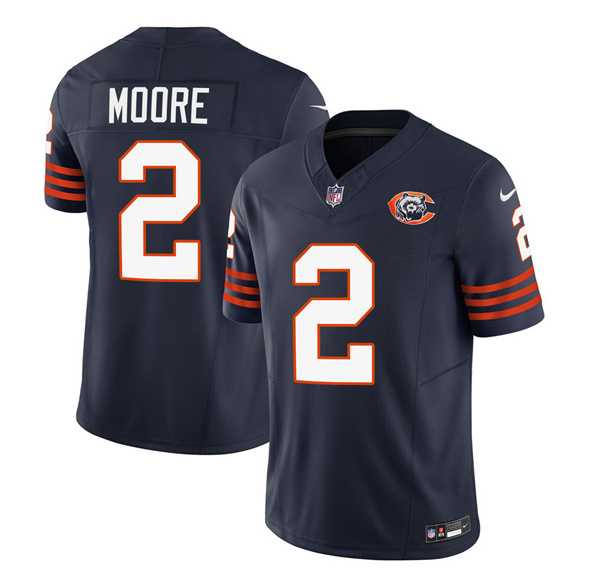Men & Women & Youth Chicago Bears #2 DJ Moore Navy 2023 F.U.S.E. Throwback Limited Jersey,We sell and wholesale Men & Women & Youth Chicago Bears #2 DJ Moore Navy 2023 F.U.S.E. Throwback Limited Jersey on line form chian!